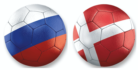 Russie Danemark match UEFA