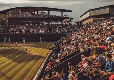 Le stade de Wimbledon rempli de fans