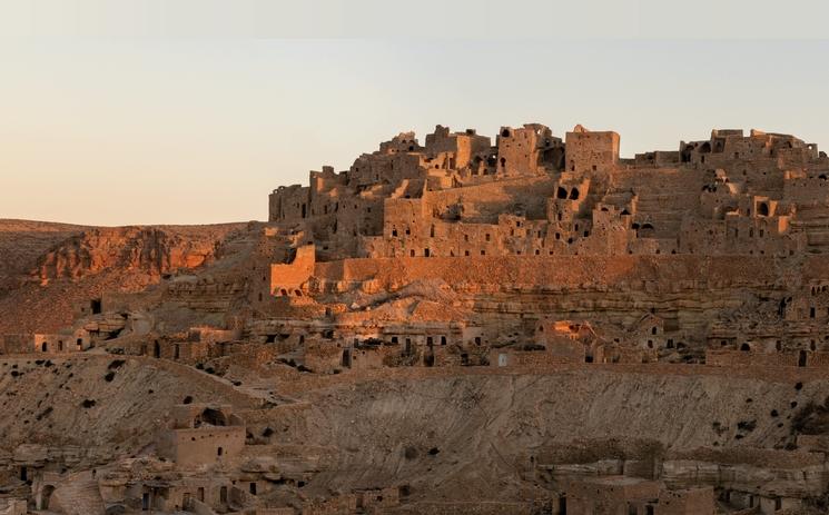 Un paysage de la région du Dahar en Tunisie