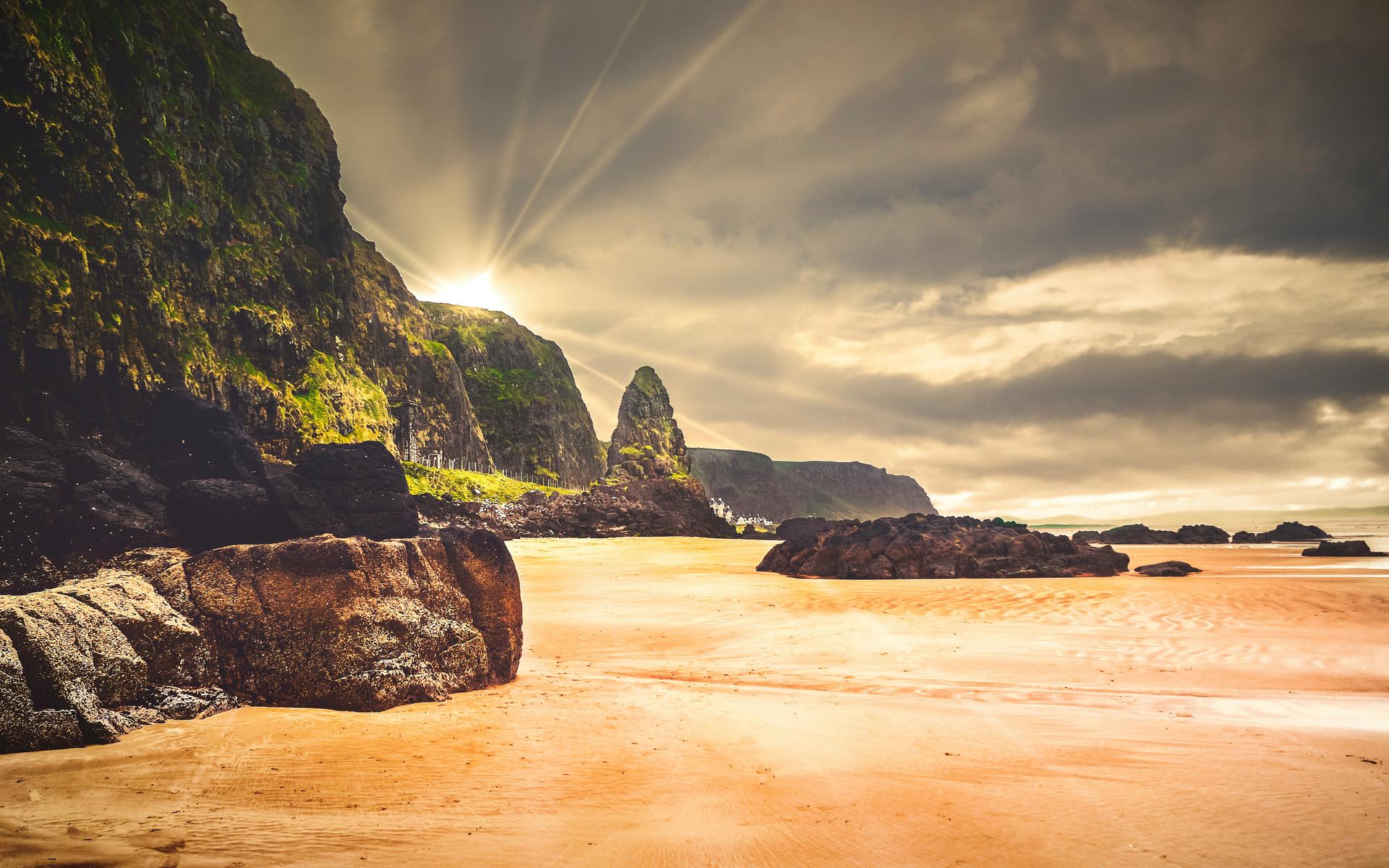 Un paysage nord irlandais lumineux