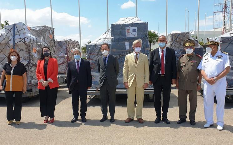 Equipe Réception des dons de l'UE à la Tunisie COVID 19