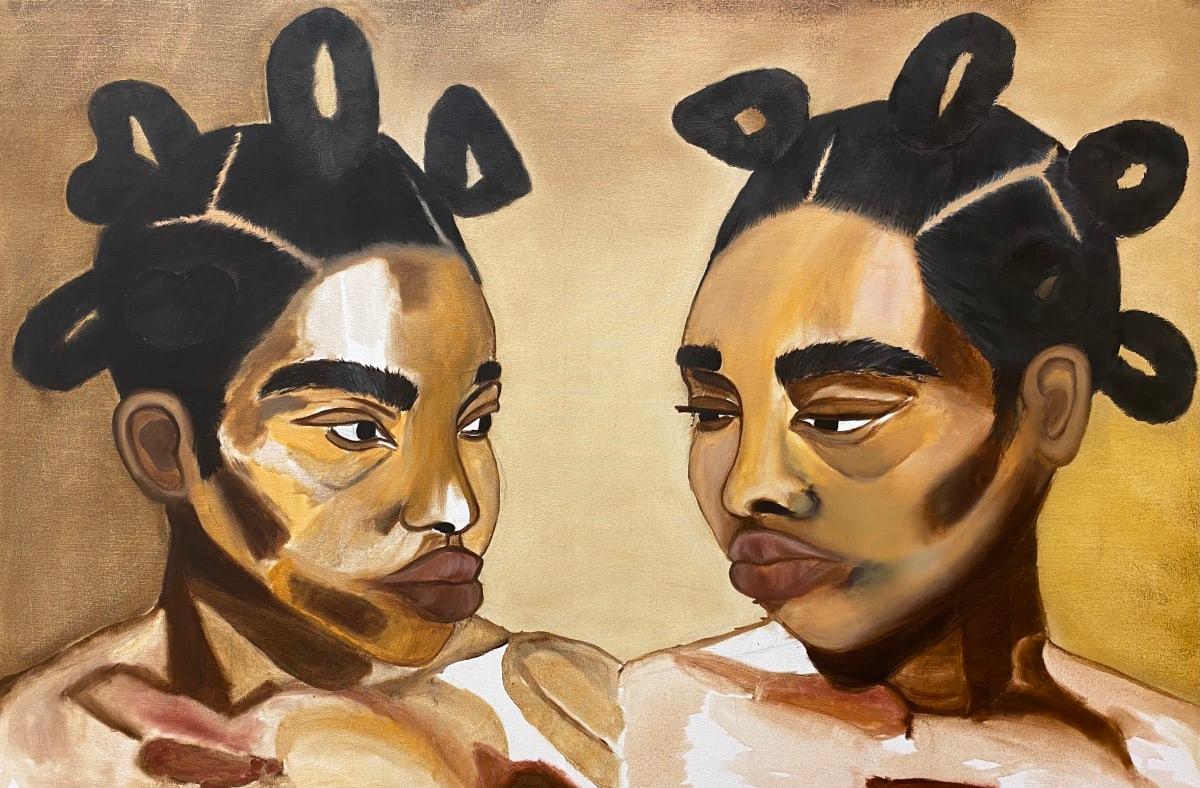 Deux femmes noires se contemplent