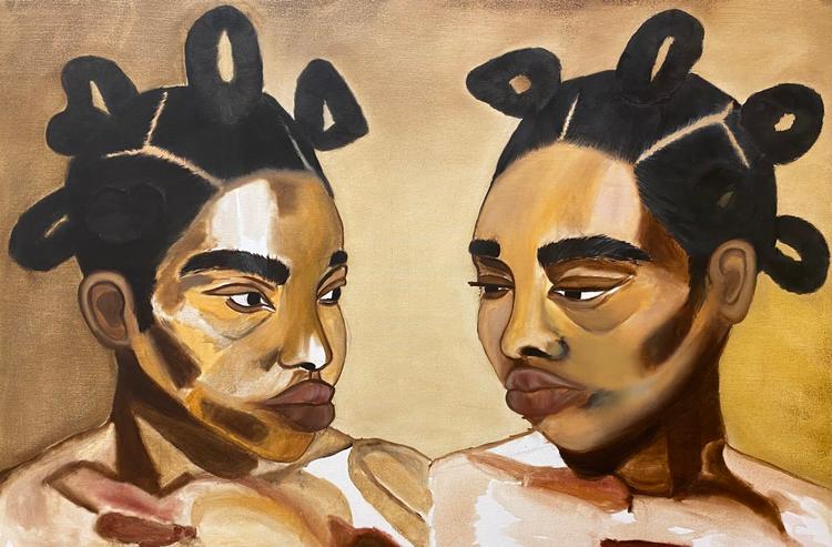 Deux femmes noires se contemplent