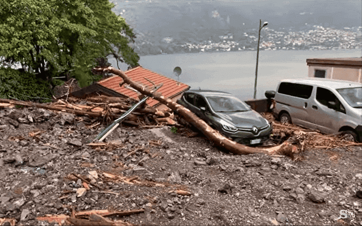 intempéries au lac de côme