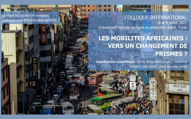 affiche du colloque mobilités africaines colloque irmc