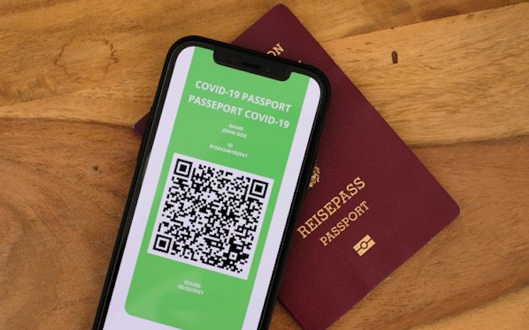 Telephone avec QR Code et passeport