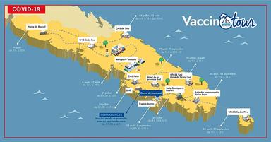 Carte du vaccinodrome et du vaccinotour pour se faire vacciner contre le Covid-19 en province sud Nouvelle Caledonie 02