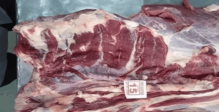 Viande congelée testée positiive au Covid