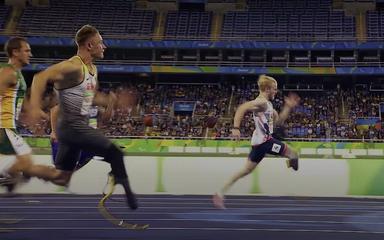 arrivée course paralympique