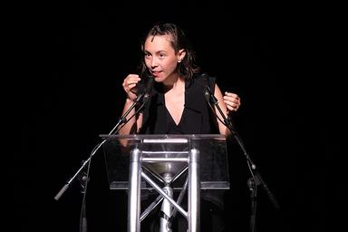 Olivia Manissa Panatte en représentation du spectacle ELLES de Richard DIgoue en Nouvelle-Calédonie