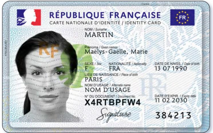 nouvelle carte d'identité française