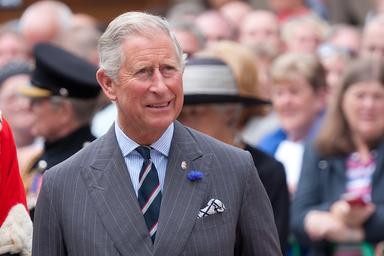 Le Prince Charles photographié au milieu de la foule