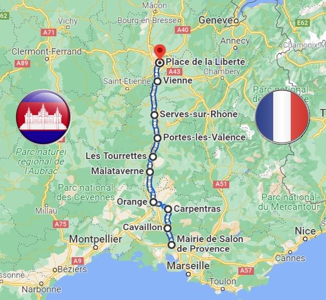 Région marche Cambodge