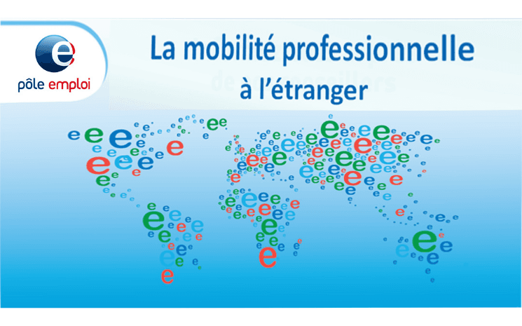 carte du monde avec logo pole emploi