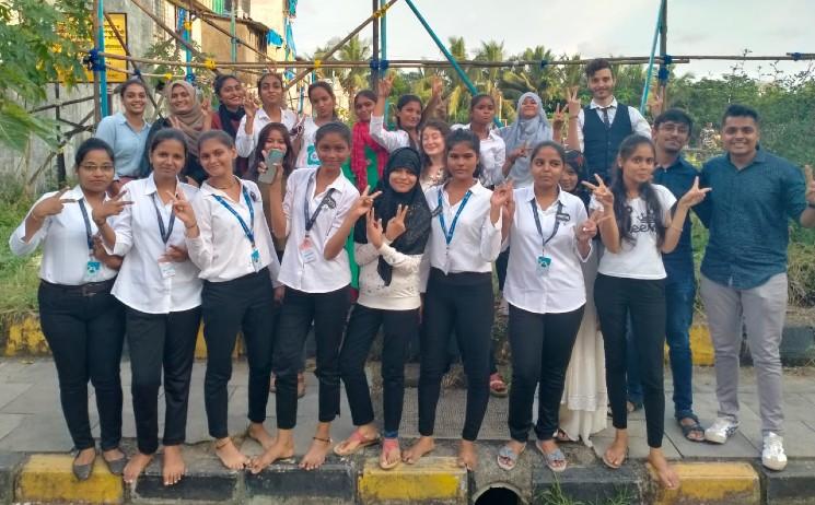 le groupe de Jeunes pour la journée du travail décent à LP4Y Mumbai