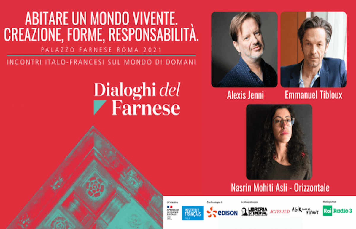 Affiche de présentation des dialogues au Palais Farnèse