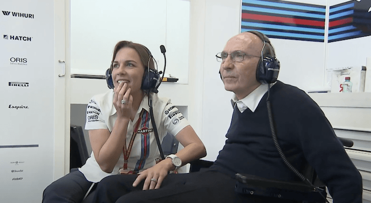 Sir Frank Williams accompagné de sa fille Claire