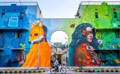 le lodhi art district à delhi