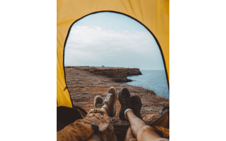 camping sur une falaise