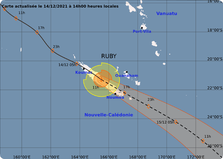 cyclone RUBY en nouvelle calédonie
