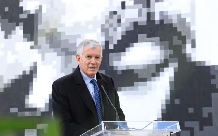 André Parent à l'inauguration Gustave Flaubert