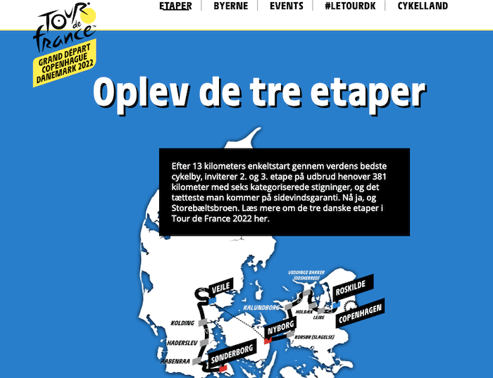 Départ du Tour de France 2022 au Danemark