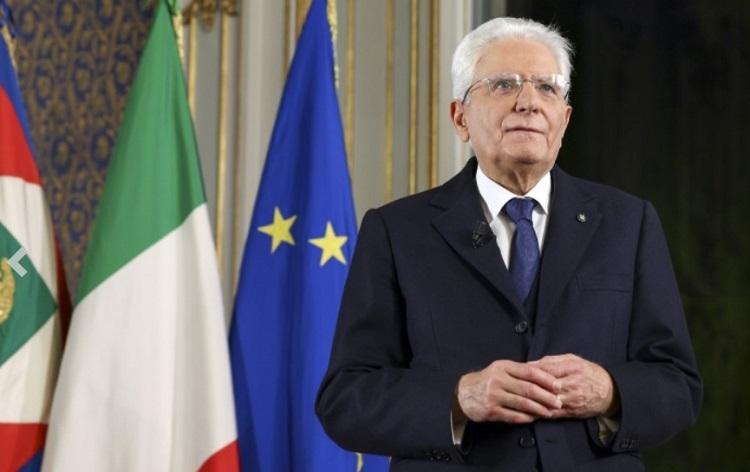 Le Président italien Sergio Mattarella