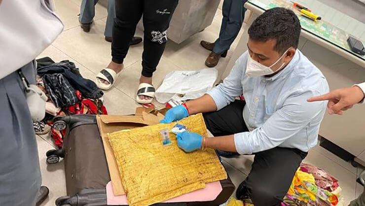 saisie de drogue à l'aéroport de Phnom Penh