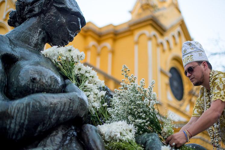 Statue de la mère noire lors d'une commémoration à São Paulo