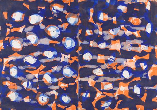 Juana Francés, Sin título. Serie Fondo submarino, 1985, gouache sobre papel, 70 x 99,5 cm. Colección Juana Francés. MACA. Museo de Arte Contemporáneo de Alicante