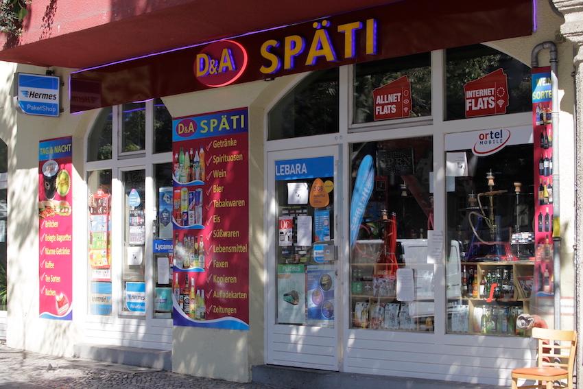 Devanture d'un Späti Kaiserdamm