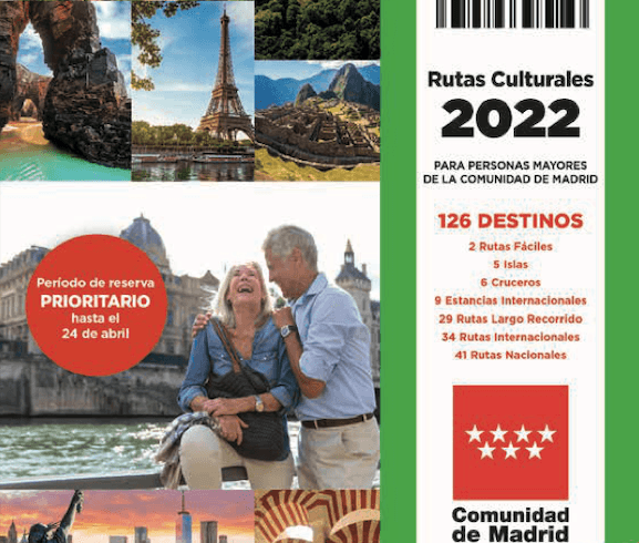 affiche des voyages pour seniors de la communauté de Madrid
