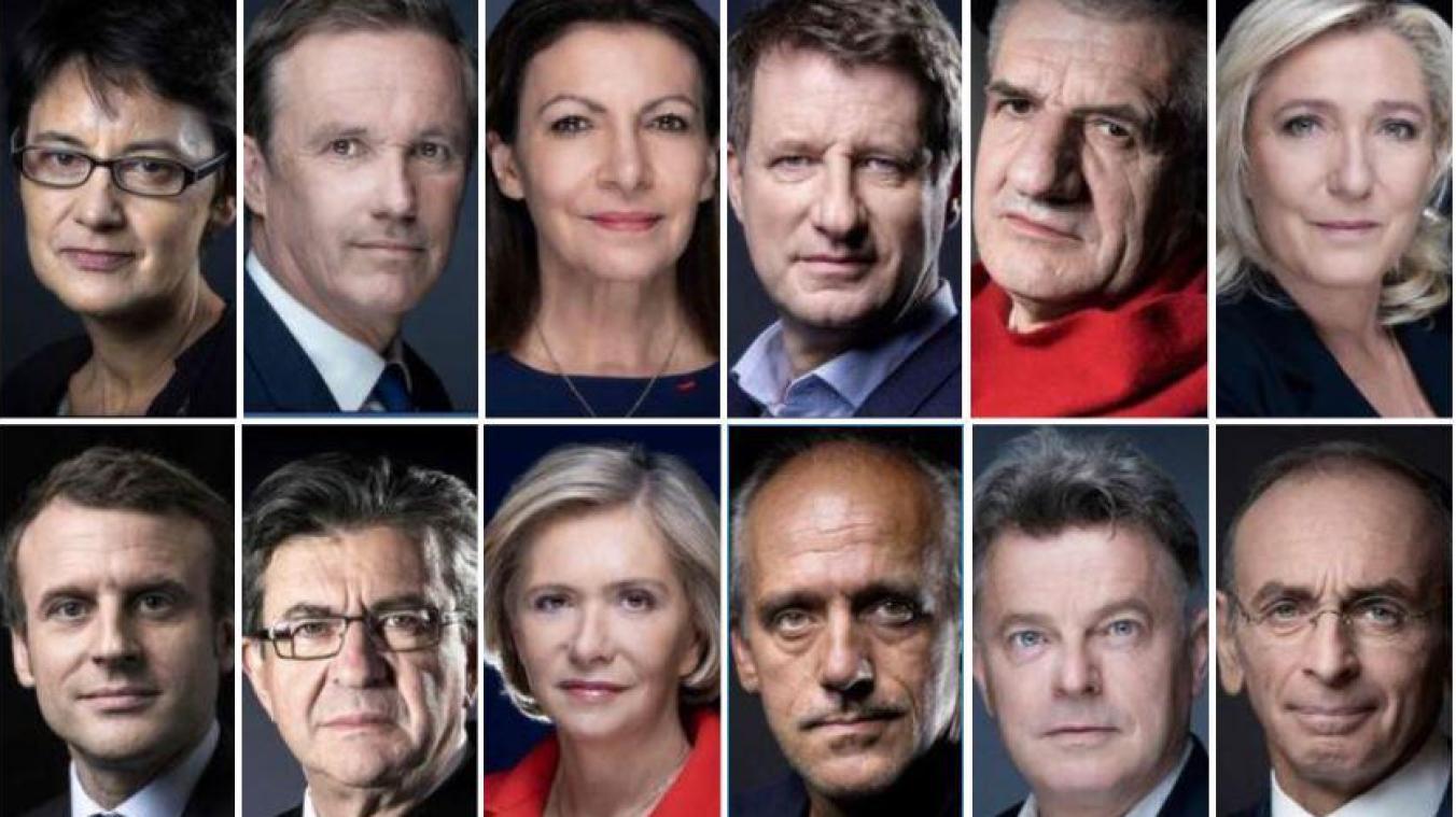 Les candidats de l'élection présidentielle en France en 2022