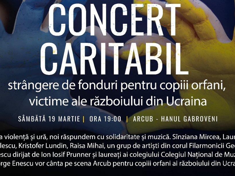 Affiche pour une concert caritatif à bucarest pour les orphelins d'Ukraine