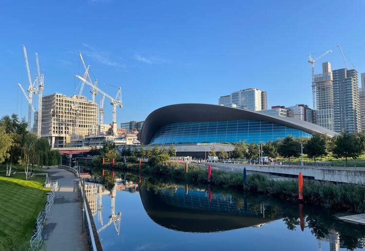 La piscine olymique de Londres un jour de beau temps