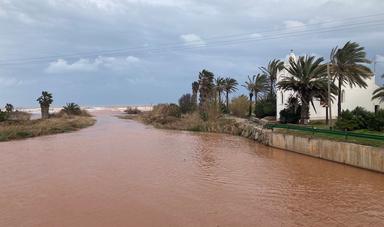 une inondation de boue