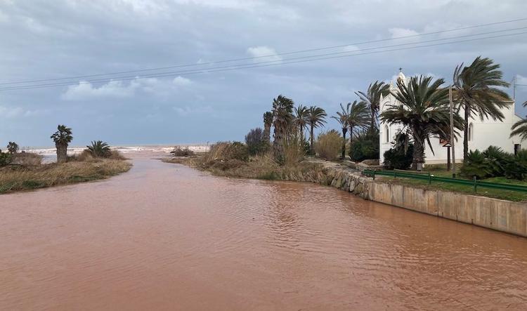 une inondation de boue