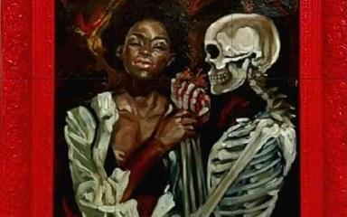 แพดดี้ ธัญวงศ์ Suffer of Love, 2022, สีน้ำมันบนผ้าใบ, 110x85 cm