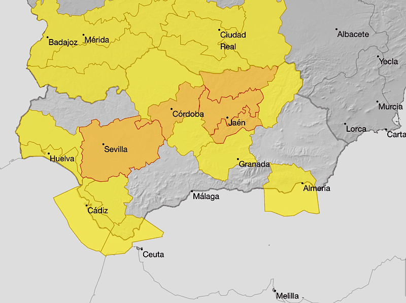 Andalousie alerte orange