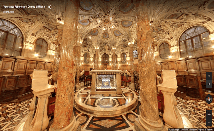 intérieur Duomo numérisé par google