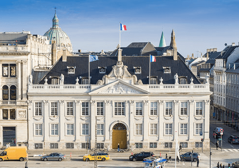 Le palais Thott qui abrite l'Ambassade de France du danemark à Copenhague