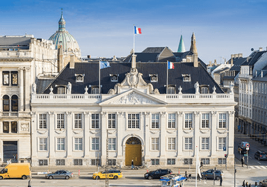 Le palais Thott qui abrite l'Ambassade de France du danemark à Copenhague