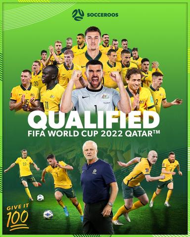 affiche officielle de l'Australie qualifiée au Mondial 2022