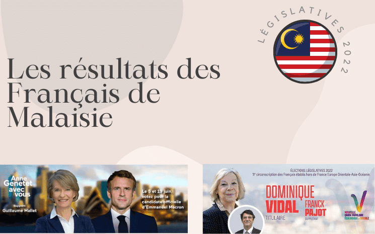 Résultats du 1er tour des législatives 2022 pour les Français de Malaisie