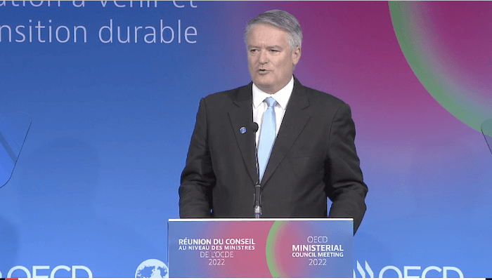 mathias Cormann, secretaire general de l'ocde