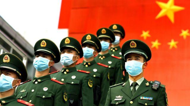 covid en chine militaire avec masque