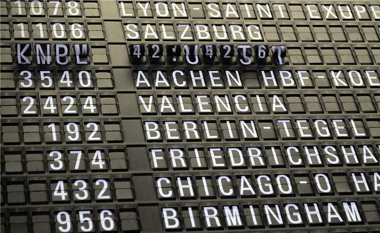 tableau affichage aéroport