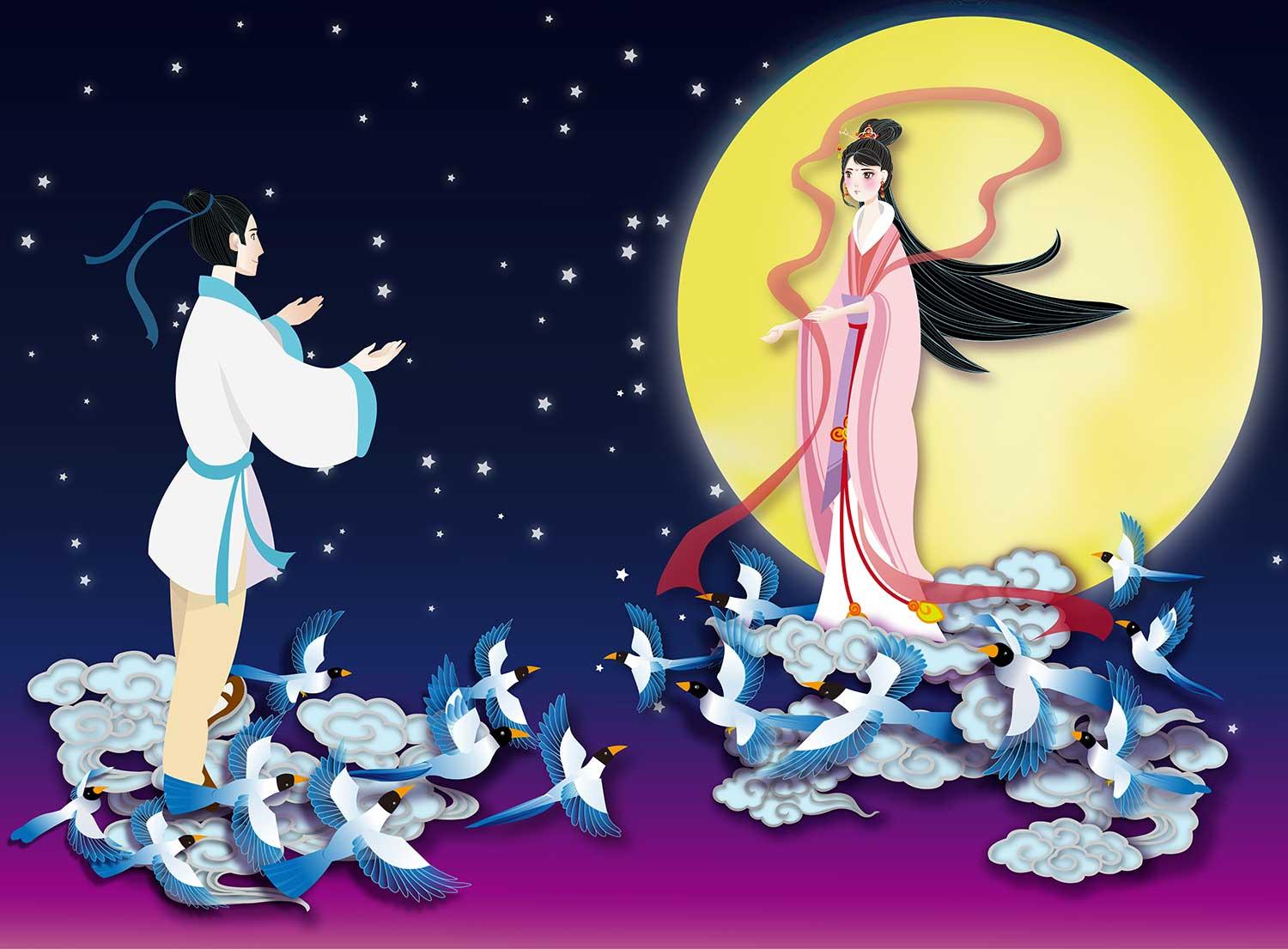 illustration de qixi festival en chine