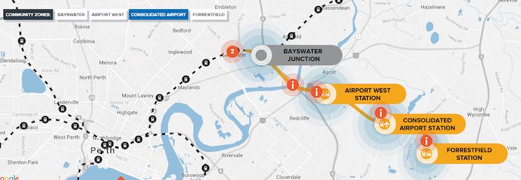 Voici le tracé de la future ligne Metronet à Perth en cours de finalisation