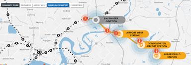 Voici le tracé de la future ligne Metronet à Perth en cours de finalisation